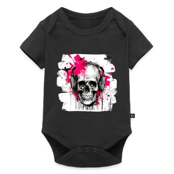 Skull Tattoo Heavy Metal Rocker - Baby Premium short-sleeve bodysuit - black - Front