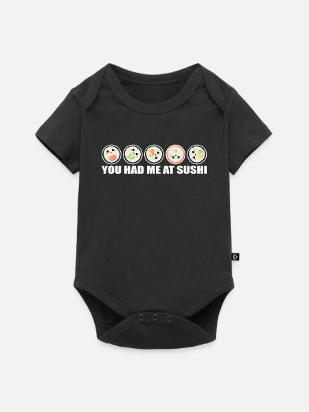 Sushi Rolls You had me at Sushi Spruch lustig - Baby Premium short-sleeve bodysuit - black