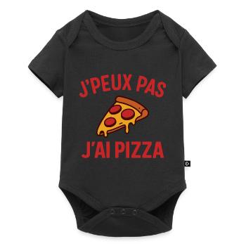J’peux pas, j’ai pizza fun Humour - Body à manches courtes Premium Bébé - noir - Devant