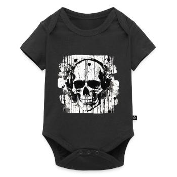 Skull Splash Trash Polka Tattoo - Baby Premium short-sleeve bodysuit - black - Front