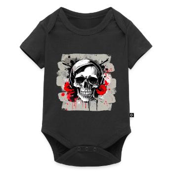 Skull Tattoo Heavy Metal Rocker - Baby Premium short-sleeve bodysuit - black - Front