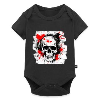 Skull Trash Polka Biker Culture - Baby Premium short-sleeve bodysuit - black - Front