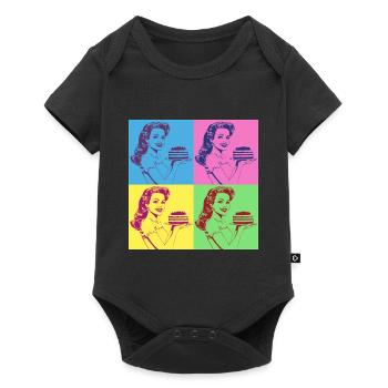 Baking Cake Baking Queen Baking Fairy Baker Pop Art - Baby Premium short-sleeve bodysuit - black - Front