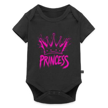 Princess Crown Splash - Baby Premium short-sleeve bodysuit - black - Front