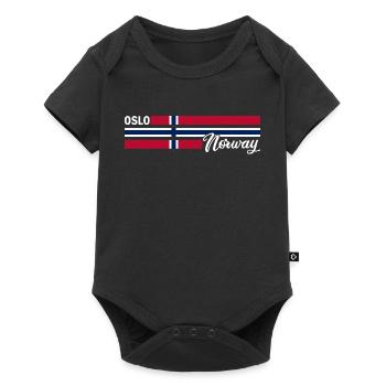 Oslo - Norway Flag - Norge - Norwegen Flagge - Baby Premium short-sleeve bodysuit - black - Front