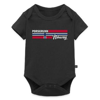 Porsgrunn - Norway Flag - Norge - Norwegen Flagge - Baby Premium short-sleeve bodysuit - black - Front