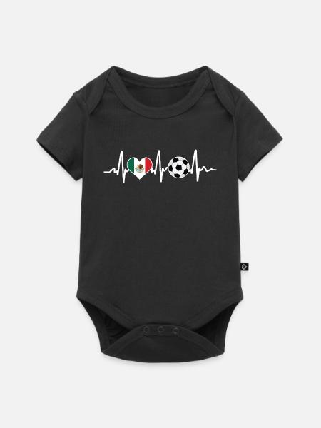 Mexico Fussball - Baby Premium Kurzarmbody - Schwarz
