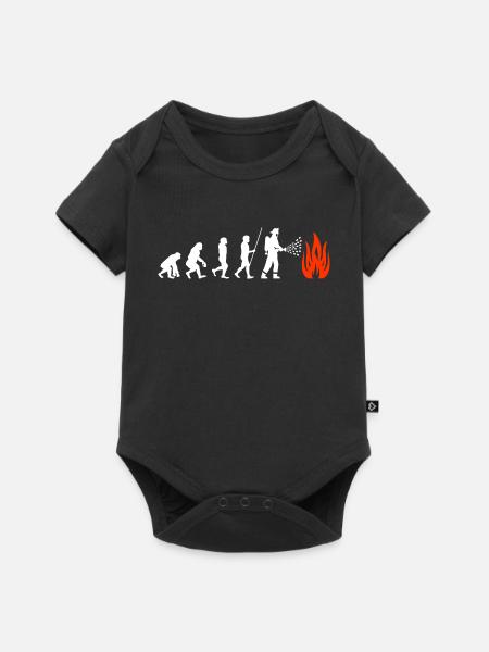 Feuerwehr Evolution Feuerwehrmann - Baby Premium Kurzarmbody - Schwarz