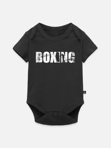 Lustiges Boxen - Baby Premium Kurzarmbody - Schwarz