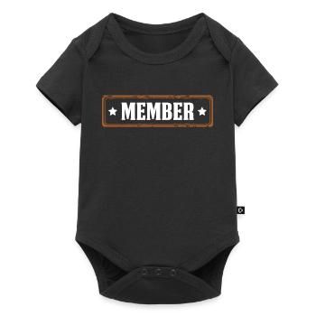 member - Baby Premium Kurzarmbody - Schwarz - Vorne