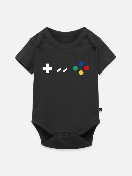 Gamepad - Baby Premium Kurzarmbody - Schwarz