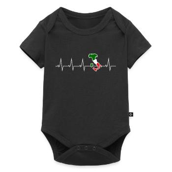 I love Italy - heartbeat - Baby Premium short-sleeve bodysuit - black - Front