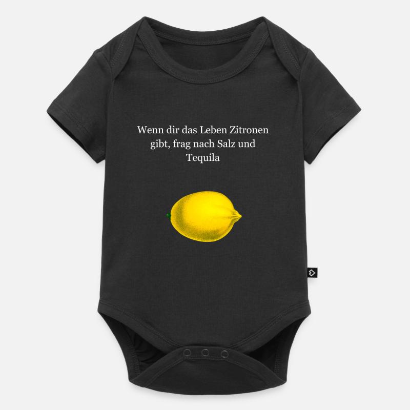 Zitrone - Baby Premium Kurzarmbody - Schwarz