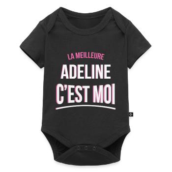 la meilleure Adeline c'est moi idée cadeau humour - Body à manches courtes Premium Bébé - noir - Devant