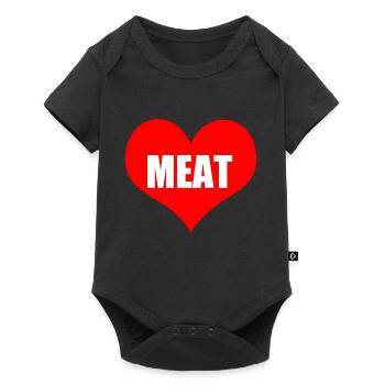 meat - Baby Premium short-sleeve bodysuit - black - Front