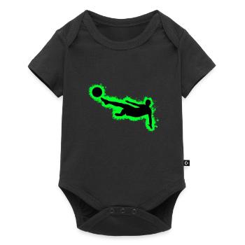 Silhouette Football Green and Black Outline - Baby Premium short-sleeve bodysuit - black - Front