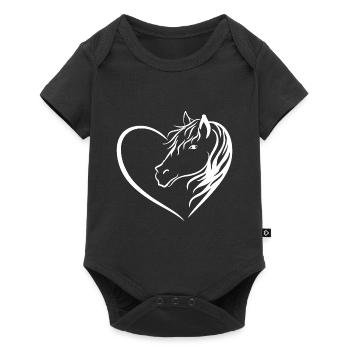 Horse love - Baby Premium short-sleeve bodysuit - black - Front