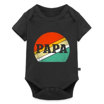 Papa - Baby Premium short-sleeve bodysuit - black - Front