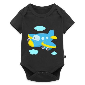 Plane for Kids Toddler babies - Baby Premium short-sleeve bodysuit - black - Front