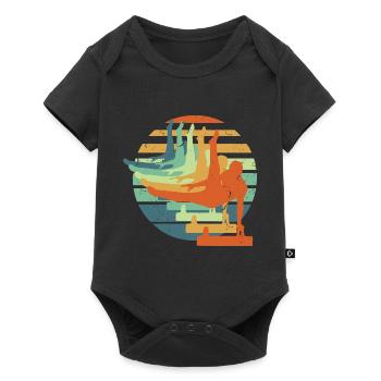 Gymnastique rétro - Cadeau cool pour les hommes Gymnaste - Body à manches courtes Premium Bébé - noir - Devant