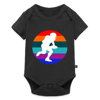 American football - Baby Premium Kurzarmbody - Schwarz - Vorne