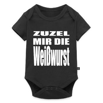 Zuzel mir die Weisßwurst - Baby Premium Kurzarmbody - Schwarz - Vorne