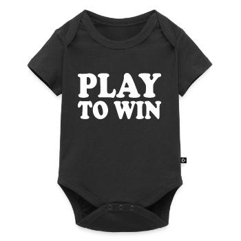 Play to win - Baby Premium Kurzarmbody - Schwarz - Vorne