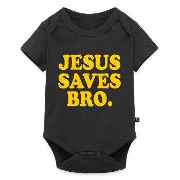 Jesus saves bro - Body à manches courtes Premium Bébé - noir - Devant