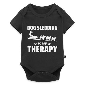 Husky Sledding Sled Dog Racing Alaskan Racers Dad - Baby Premium short-sleeve bodysuit - black - Front