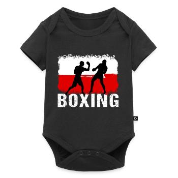 Boxing Polen Kampfsport Boxer - Baby Premium Kurzarmbody - Schwarz - Vorne