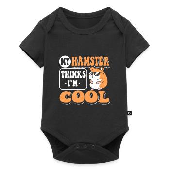 Mon hamster pense que je suis cool hamster drôle - Body à manches courtes Premium Bébé - noir - Devant