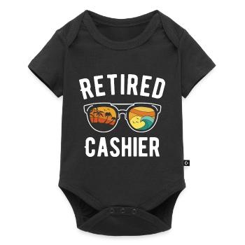 Retired Cashier Beach Vacation Design - Baby Premium short-sleeve bodysuit - black - Front