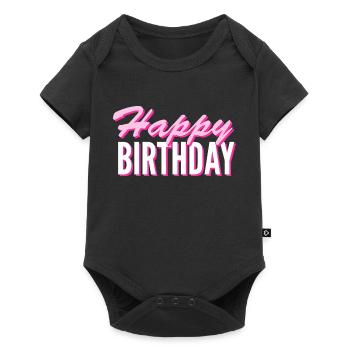 Félicitations Idée cadeau de vœux d’anniversaire - Body à manches courtes Premium Bébé - noir - Devant