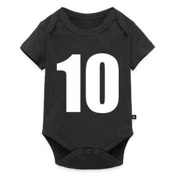 10 - Baby Premium Kurzarmbody - Schwarz - Vorne