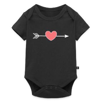 Valentinstag Geschenk Valentinstag - Baby Premium Kurzarmbody - Schwarz - Vorne