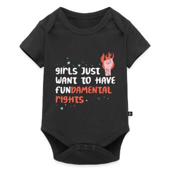 Les filles veulent juste avoir des droits humains fondamentaux - Body à manches courtes Premium Bébé - noir - Devant