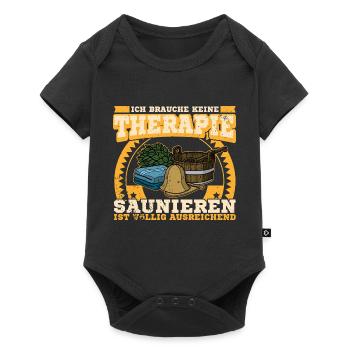 Ich brauche keine Therapie Banja Spa Massage - Baby Premium Kurzarmbody - Schwarz - Vorne