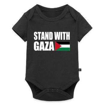 Stand with gaza - Baby Premium short-sleeve bodysuit - black - Front