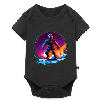 Snowboard ou ski puis après-ski - Body à manches courtes Premium Bébé - noir - Devant