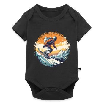 Snowboarding or skiing and then après ski - Baby Premium short-sleeve bodysuit - black - Front