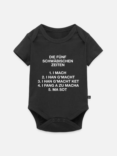 Die Fünf Schwäbischen Zeiten - Baby Premium Kurzarmbody - Schwarz