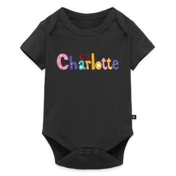 Charlotte Family Charlotte Name Custom Birthday - Baby Premium short-sleeve bodysuit - black - Front