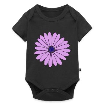 Fleur Violet Marguerite - Body à manches courtes Premium Bébé - noir - Devant