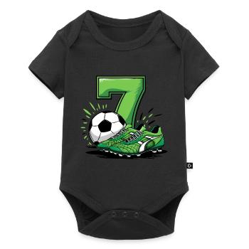 Football 7 years old - Baby Premium short-sleeve bodysuit - black - Front