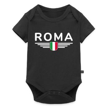 Rome Italie Fan Design T Shirt Tenue - Body à manches courtes Premium Bébé - noir - Devant