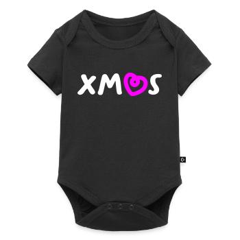Noël Coeur Noël Noël Avent Père Noël - Body à manches courtes Premium Bébé - noir - Devant