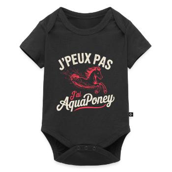 tee shirt I can't I have Aquapony - Baby Premium short-sleeve bodysuit - black - Front