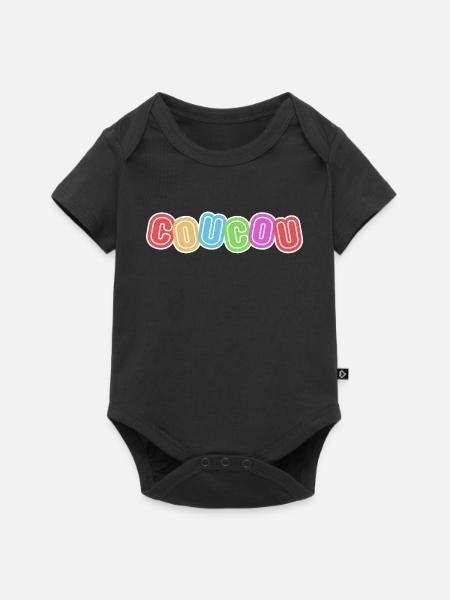 Hallo, hallo, Höflichkeit - Baby Premium Kurzarmbody - Schwarz