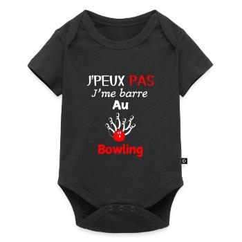 Bowling fan – I go bowling - Baby Premium short-sleeve bodysuit - black - Front