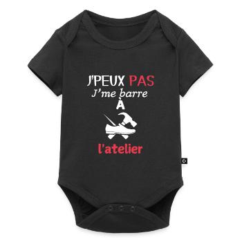 DIY Humor – I'm Leaving at the Workshop - Baby Premium short-sleeve bodysuit - black - Front